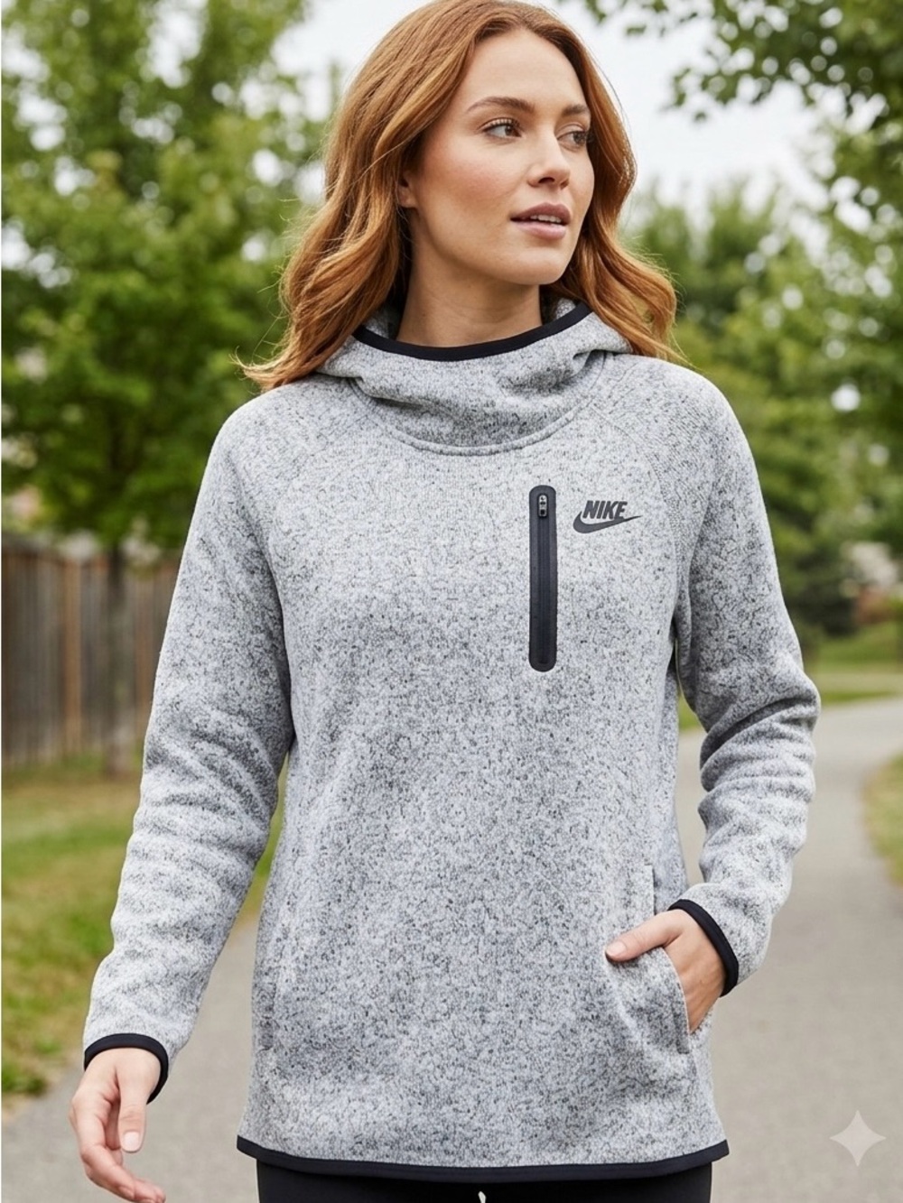 Nike Therma-Fit Grey Pullover Hoodie Sweater Size Small